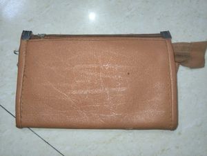 Brown Faux Leather Bifold Wallet