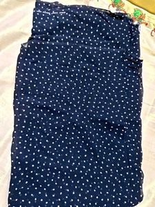 Navy Polka Dot Sheer Fabric