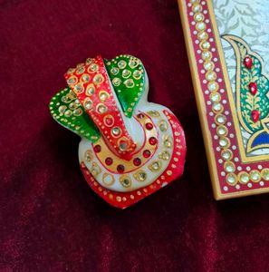 Marble Ganesh chauki for Diwali Pooja and decor