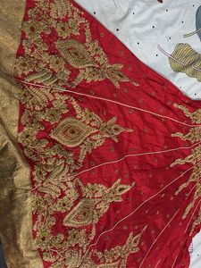 Stunning Red &amp; Gold Embroidered gown