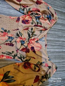 Floral Long Sleeve Crop Top
