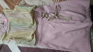 Elegant Pleated Top and Palazzo Set