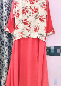 Umbrella Cut Kurta With Jacket