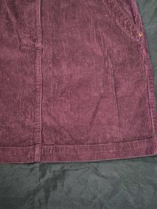 Corduroy knee length Skirt