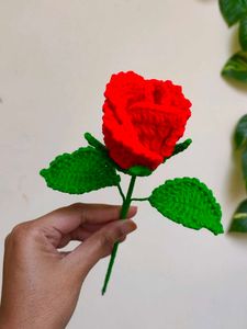 Crochet Red Rose