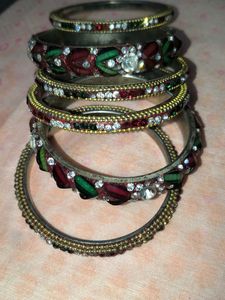 Set of Embellished Bangles
