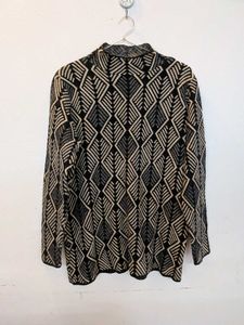 Geometric Pattern Knit Sweater