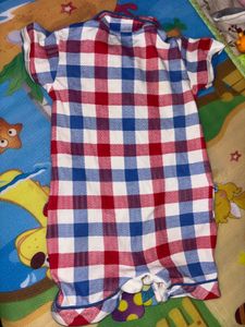 Cute Gingham Romper for Baby set