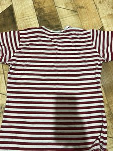 Maroon &amp; White Striped T-Shirt
