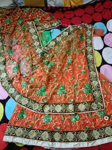 Party Wedding Gown/ Dupatta,
