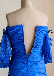 Stunning Royal Blue Off-Shoulder Gown