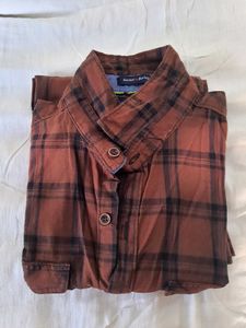 Brown Flannel Unisex Overshirt