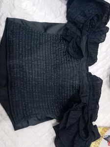 Elegant Black Velvet Corset Top