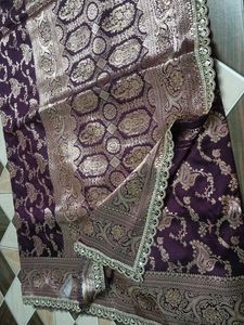 Elegant Purple Banarasi Silk Saree