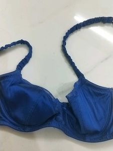 lace royal Blue Underwire Bra