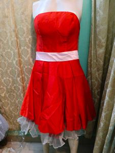 Chic Red Fit &amp; Flare Dress free delivery
