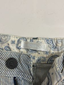 Striped Denim Shorts