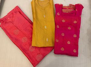 Combo of 3 kurta sets