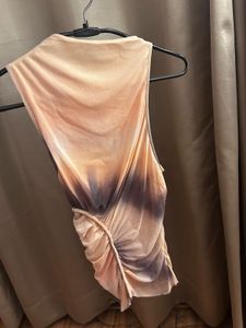 Stylish Ruched Tie-Dye Top