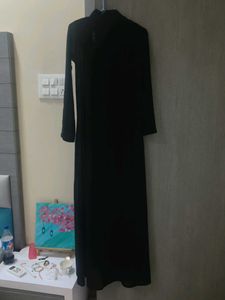 Elegant Black Maxi Dress overcoat