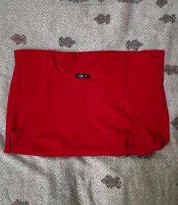 Chic Red Sleeveless Midi Dress