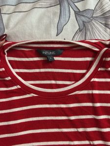 Red &amp; White Striped T-Shirt