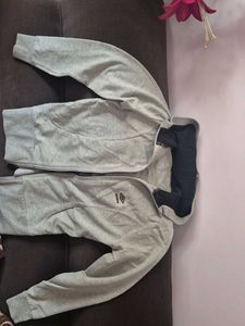 Grey Umbro Zip-Up Hoodie
