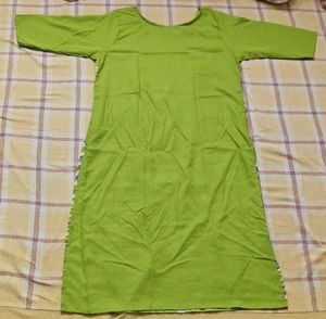 Green Printed Kurta