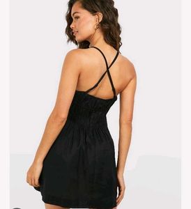 Sexy Chic Black Swiss Dot Dress