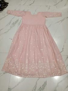 Elegant Embroidered Pink Kurta Set XL