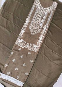 Elegant Embroidered Dress Material
