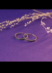 Oxidised Silver Bead Toe Rings