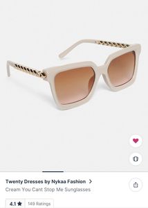 Cream "You Can't Stop Me" Oversized Sunglasses