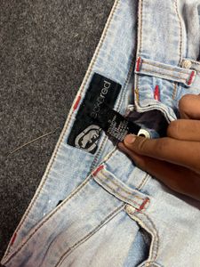 ECKO RED Distressed Light Wash Jeans bootcut