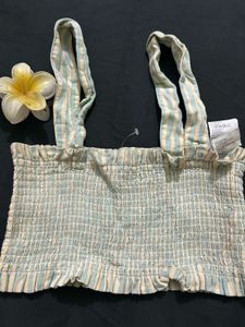 Chic Smocked &amp; Crochet Top