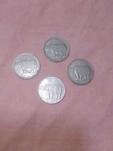 गैंडा logo coin 25 paisa