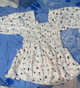 Floral Smocked Off-Shoulder Top