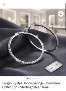 Large Crystal Hoop Earrings