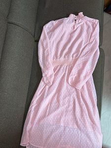 Pink Polyester Dress