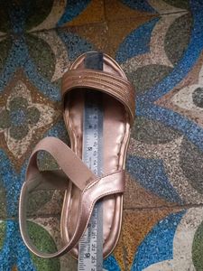 Rose Gold Platform Wedge Sandals