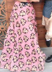Elegant Pink Floral gown for wedding