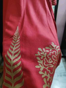 Red kurta and sharara set (without dupatta)