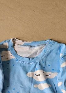 Cute Cloud Print Pajama Set