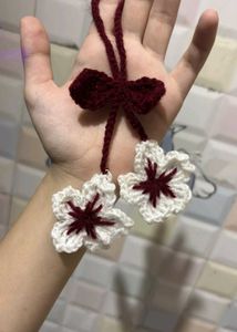 handmade crochet bag charm