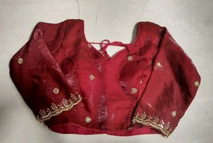 Maroon Embroidered Blouse
