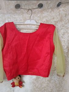 Stunning Red Embellished Blouse