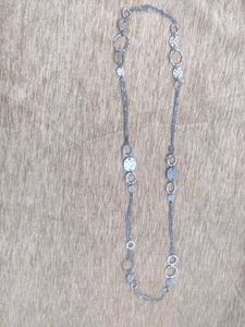 Stylish Long Silver Chain Necklace