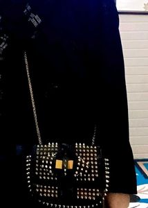 Black Studded Sling Bag 🖤👛