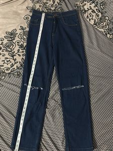 Women's Ripped Blue Denim Jeans