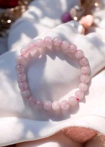 Rose Quartz Crystal Bracelet (8mm)